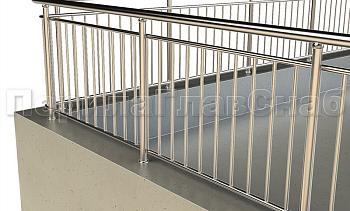 Ограждение кровли с вертикальным заполнением в Тюмени. Готовые проекты ПерилаГлавСнаб