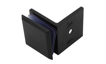  Коннектор для душевой кабины стена-стекло 90°, 45х45, цинк, черный, вырез 69 t732 BZn купить в Тюмени