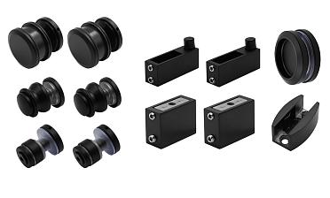  Комплект раздвижной системы для стеклянной душевой, цинк, черный t401 BZn купить в Тюмени