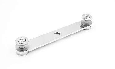 Стеклодержатель пластинчатый штампованный 3хМ8, по центрам 170х4 мм, полированный, шайбы 4 мм штамп., под стекло 6-12 AISI201 k047-6 купить в Тюмени