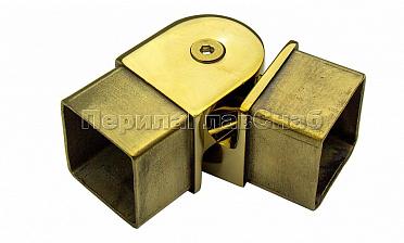 Поворот поручня 40х40 мм, регулируемый, полированный, под золото (AISI 304) Фk366-88 купить в Тюмени
