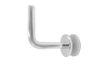 Держатель поручня к стеклу, вынос 60х70, Ø43х5 мм для стекла 10-12мм, (AISI 304) k008-5 купить в Тюмени