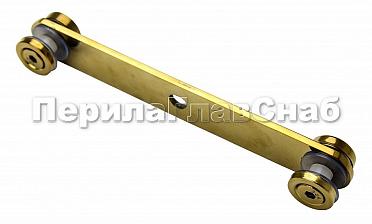 Стеклодержатель пластинчатый 3хМ8, по центрам 170х5 мм, полированный, шайбы 5 мм литые, под стекло 6-12 мм, (AISI 304), под золото Фk023-88 купить в Тюмени