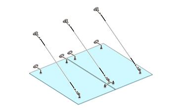 Комплект фурнитуры для козырька 1500х1800 (на вантах/тягах) k671-15-18 купить в Тюмени