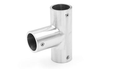 Соединитель-тройник для трубы 19 мм, нержавеющая сталь AISI 304, шлифованная t902 SSS купить в Тюмени