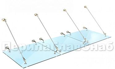 Комплект фурнитуры для козырька 1800х2800 (на вантах/тягах) k671-18-28 купить в Тюмени