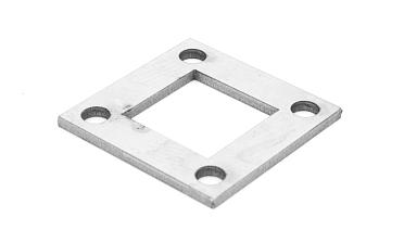 Фланец стойки 75 х75 х 5 (4,3) х AISI304, 4 отв. М10, с центральным отверстием k115-6 купить в Тюмени