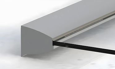 Комплект профиля козырькового анодированного, для стекла 16 мм (8+8 мм), 3000 мм  k300-16-3000 купить в Тюмени