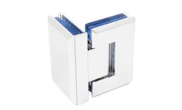 Петля для душевой кабины стекло-стекло 90° 90х55 мм цинк, полированная t304 PZn купить в Тюмени