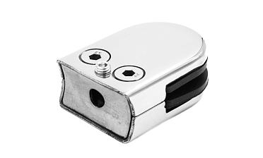 Стеклодержатель штампованный под стекло 8мм (4+4 мм), под стойку Ø38.1 мм 40х22х54, полированный (AISI 304) k538-2 купить в Тюмени