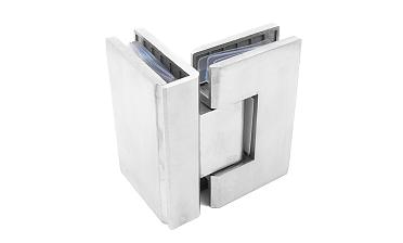 Петля для душевой стекло-стекло 90х55 мм, 90°, нержавеющая сталь AISI 304, шлифованная t304-2 SSS купить в Тюмени