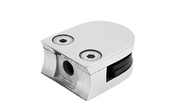 Стеклодержатель литой под стекло 8 мм (4+4 мм), под стойку Ø38.1 мм, (40х22х49), полированный AISI 316 k001-5 купить в Тюмени