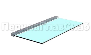 Козырек на алюминиевом профиле ,вынос до 950мм, k671-100 купить в Тюмени