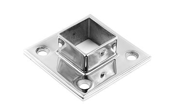 Фланец для трубы 40х40 мм, литой, полированный, (AISI 304) k223 купить в Тюмени