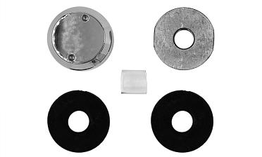 Комплект торцевого крепления несущего стекла, гайка-шайба Ø50х10х18 мм с внутренней резьбой М16, полированный (aisi 201) k277-5 купить в Тюмени