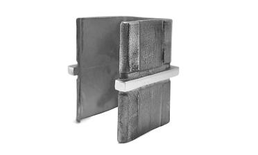 Соединитель для поручня 40х40 мм с пазом, полированный (AISI 304) Фk545-2 купить в Тюмени