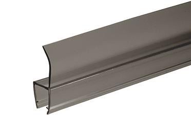 Уплотнитель для стекла 8мм, полупрозрачный черный, 180°, стекло-стекло 2,2 м  t204-2 BL купить в Тюмени