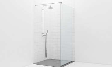 Стационарная душевая перегородка на профиле t581-1 купить в Тюмени