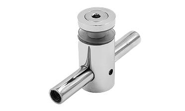 Спайдерный стеклодержатель для стекла 10 мм (5+5 мм), полированный, регулируемый (AISI 201) k215 купить в Тюмени