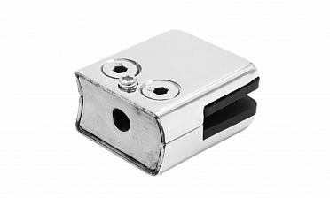 Стеклодержатель штампованный  под стекло 8 мм (4+4 мм), квадратный, под стойку Ø38.1 мм (40х24х48), полированный (AISI 304) k351 купить в Тюмени