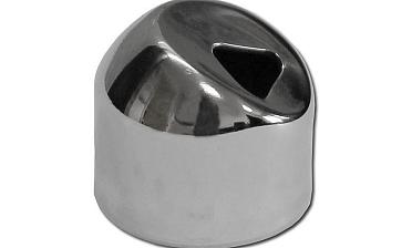 Наконечник штампованный (СПС) косой 30° на трубу Ø25 мм, для поручня Ø38.1 мм, полированный, нержавеющий, AISI 201, k072-3 купить в Тюмени