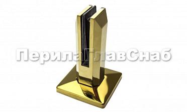 Стеклодержатель литой напольный, плоский 50х50х160 мм, полированный, под золото (AISI 304) Фk275-88 купить в Тюмени
