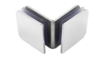 Коннектор для душевой кабины стекло-стекло 90° 45х45 мм латунь-хром, полированный t725 PC купить в Тюмени