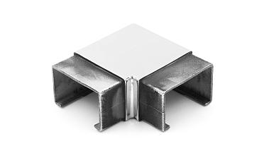 Отвод для поручня с пазом 40х60 мм, полированный (AISI 304) k542 купить в Тюмени