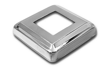 Низ стойки фигурный под трубу 40х40 мм, 82х82х0.8, высота 19 мм, полированный (AISI 304) k030 купить в Тюмени