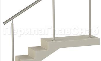 Нержавеющие ограждения без ригелей для крыльца в Тюмени. Готовые проекты ПерилаГлавСнаб