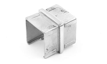 Соединитель для поручня с пазом 40х40 мм, полированный, (AISI 304) k545 купить в Тюмени