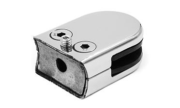 Стеклодержатель штампованный под стекло 10 мм (5+5 мм), под стойку Ø38.1 мм (39х24х55), полированный (AISI 304) k538-10 купить в Тюмени