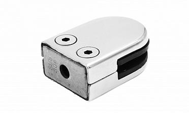 Стеклодержатель штампованный, под стекло 8 мм (4+4 мм), на плоскость 40х22х53 полированный (AISI 304) k039 купить в Тюмени