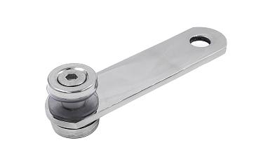 Стеклодержатель пластинчатый 2хМ8 (половинка), по центрам 85х5 мм, полированный, шайбы 5 мм штамп., под стекло 6-12 мм, (AISI 201) k047-1/2 купить в Тюмени