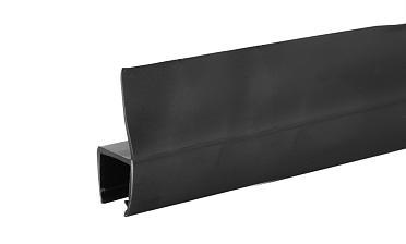 Уплотнитель для стекла 8 мм, непрозрачный черный, 180°, стекло-стекло 2200 мм t204-2 BL-U купить в Тюмени
