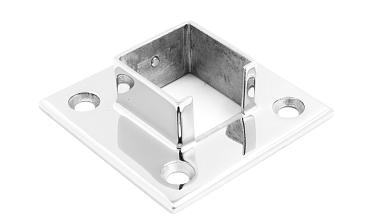 Фланец для трубы с пазом 40х40 мм, полированный, литой (AISI 304) k554 купить в Тюмени