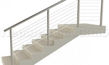 Заполнение из 7ми тросиков (тросик в оболочке) для крыльца в Тюмени. Готовые проекты ПерилаГлавСнаб