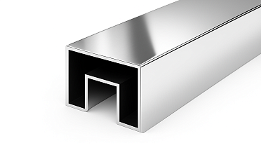 Труба Prima3+, 40х60х1.5 мм, с пазом 24х24мм под стекло, полировка 600GRIT, AISI 201 k824-5 купить в Тюмени