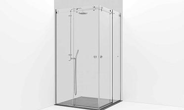 Комплект фурнитуры для раздвижной угловой душевой перегородки, две двери, на профиле t554-1 купить в Тюмени