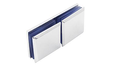 Коннектор для душевой кабины стекло-стекло 180° 45х45 мм латунь-хром, полированный t734 PC купить в Тюмени