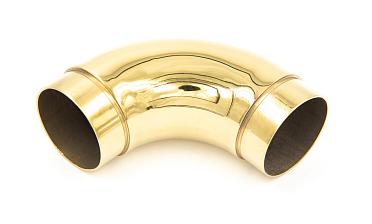 Отвод поручня под Ø50.8х102х1.45 мм, 90°, полированный 600 Grit, с двумя установочными кольцами, золото k052-88 купить в Тюмени