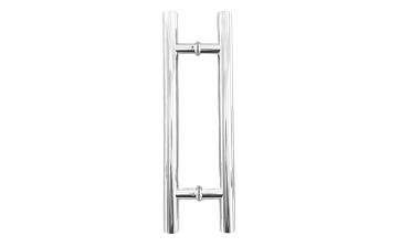 Ручка для стеклянной двери рейлинг двухсторонняя для стекла 8-12 мм, 32х625х800 мм, полировка t633-800 PSS купить в Тюмени