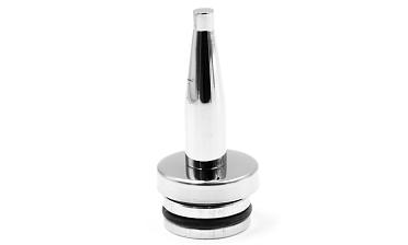 Наконечник палец (солдатик) с системой фиксации из алюминия в стойке Ø38.1х1.5 мм, полированный, нержавеющий (AISI 304) k041-2 купить в Тюмени