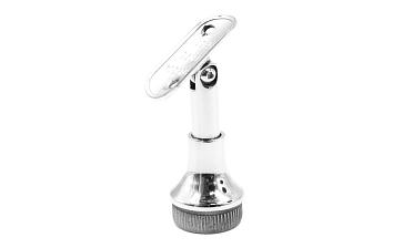 Наконечник регулируемый по высоте на стойку Ø38.1х1.5 мм, с регулируемым ложементом под поручень Ø50.8 мм, литой, полированный, нержавеющий (AISI 304) k317-3 купить в Тюмени