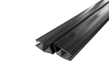 Комплект уплотнителей для стекла 8мм (2 шт.), стекло-стекло, с магнитом 135°, 2,2 м.черный прозрачный t208 BL купить в Тюмени
