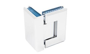 Петля для душевой кабины стекло-стекло 90° 90х55 мм латунь-хром, полированная t304 PC купить в Тюмени