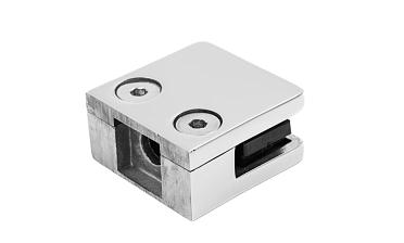 Стеклодержатель литой квадратный с вставками под стекло 8-10 мм, 4+4, на плоскость 41х22х42, полированный (AISI 304) k003-10 купить в Тюмени