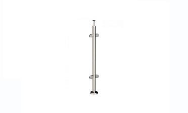 Стойка круглая Ø38.1: 4 штамп. стеклодержателя, полированная, высота 950 мм (AISI 201) k728 купить в Тюмени