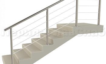 Заполнение из 4х тросиков (тросик в оболочке) для крыльца в Тюмени. Готовые проекты ПерилаГлавСнаб