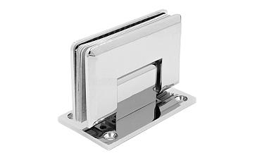 Петля для душевой кабины стена-стекло 90° 90х55 мм цинк, полированная t301 PZn купить в Тюмени